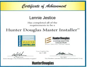 hunter douglas master install denver co