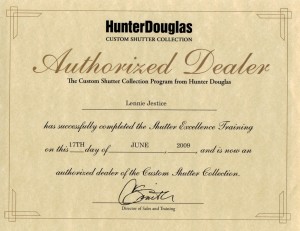 certified shutter installer littleton co