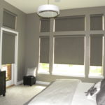 Motorized roller shades up & part way down