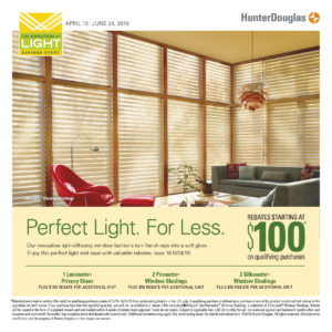 Hunter Douglas Promotions And Sales